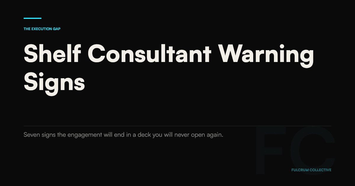Shelf Consultant Warning Signs: How to Spot One Before You Sign
