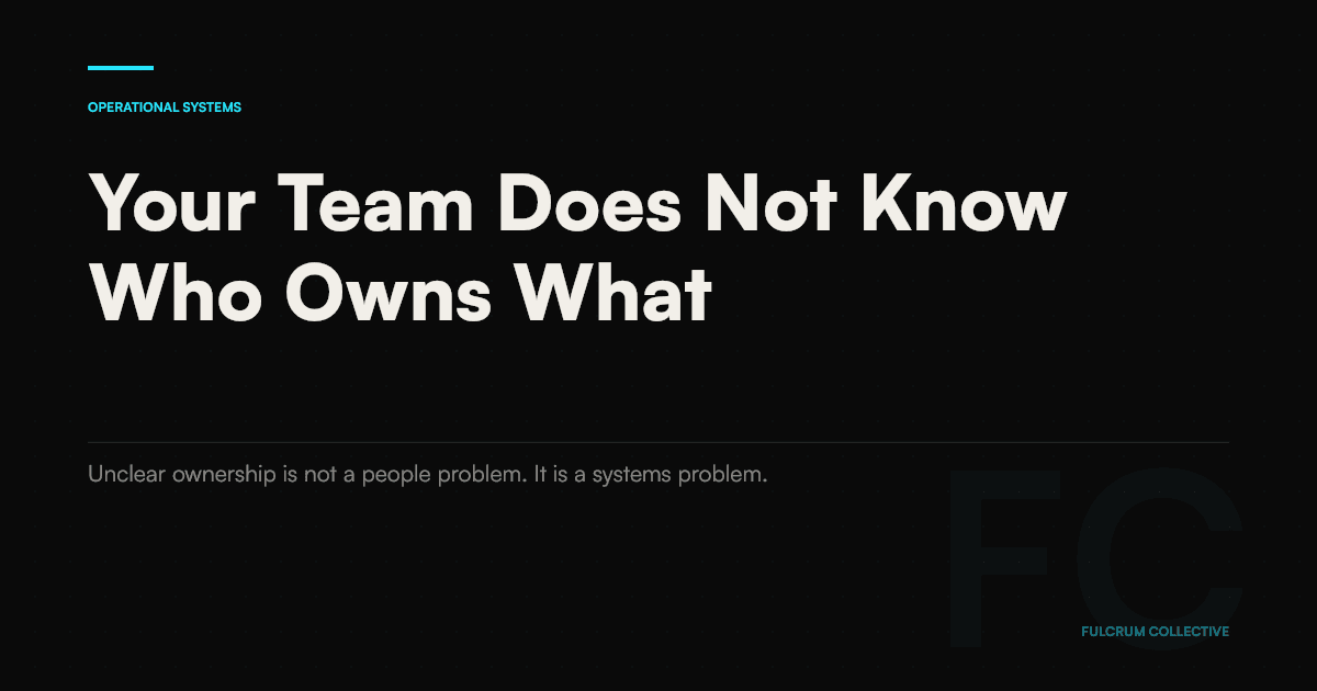 Your Team Doesn't Know Who Owns What. Neither Do You.